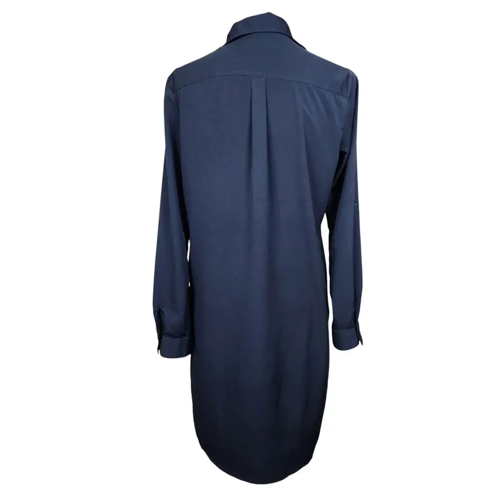 Banana Republic Size 8 Navy Blue Work Dress - Picture 4 of 7